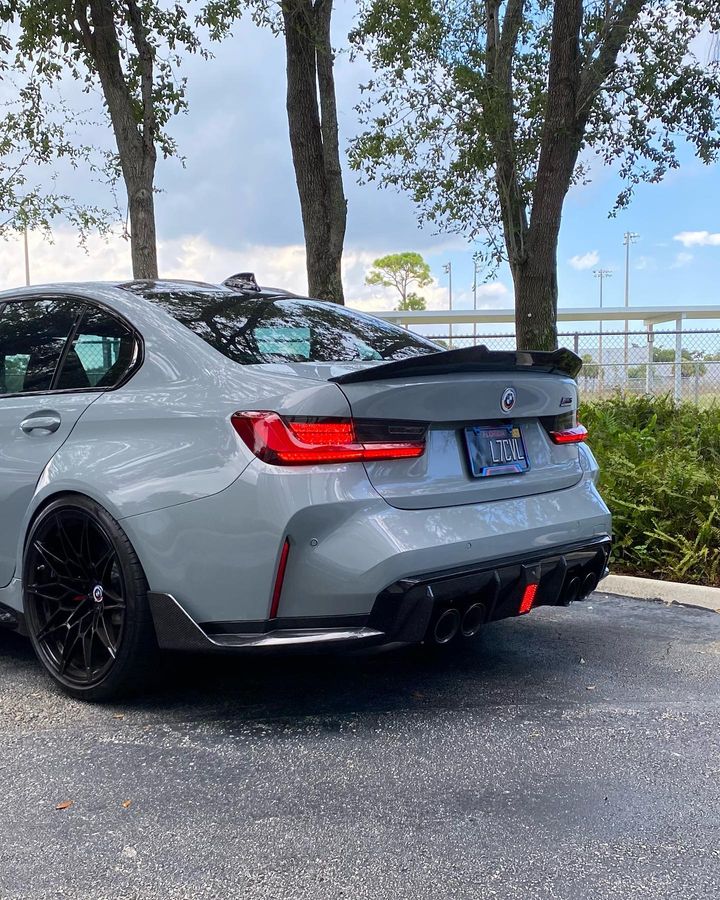 PSM high kick trunk spoiler on BMW G20 3 Series / G80 M3